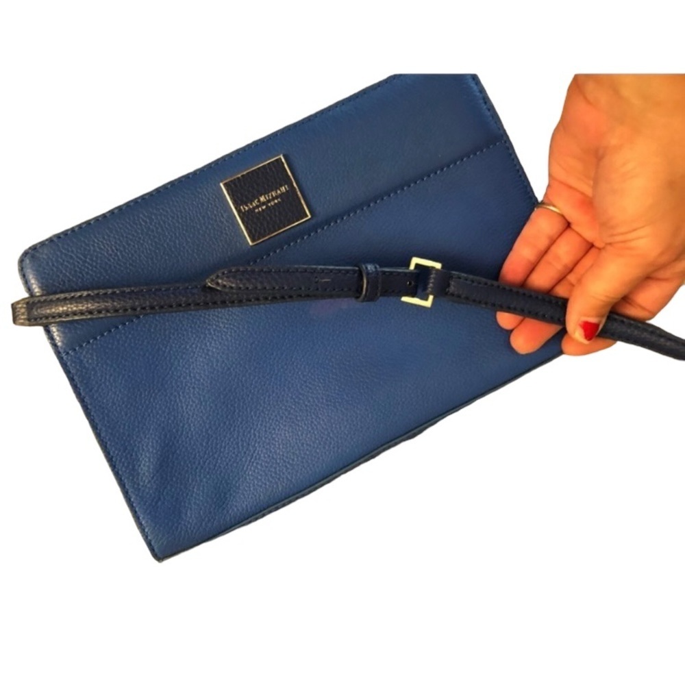 Isaac Mizrahi royal & navy crossbody blue , small flaw on front very clean